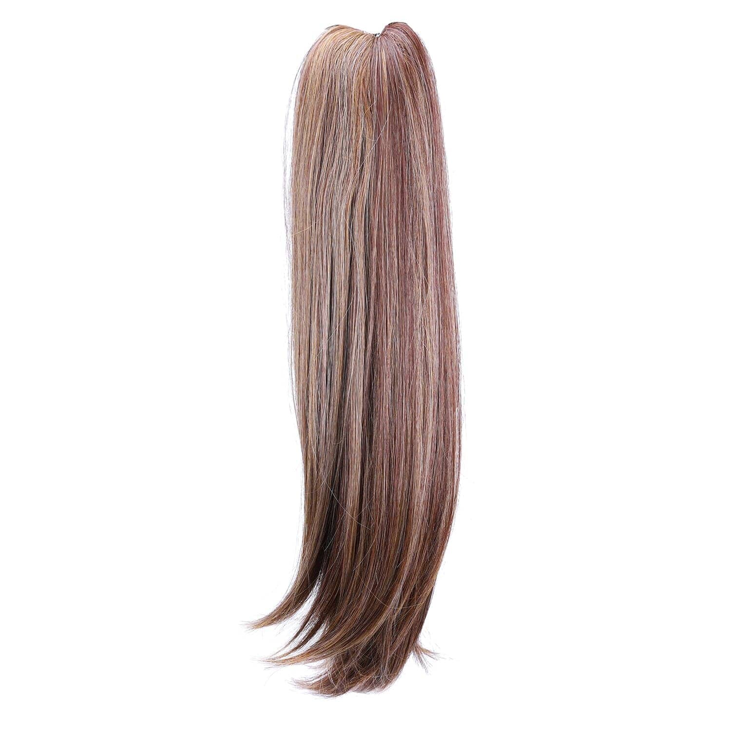 Reddish Blonde JuvaBun Claw Clip Straight Ponytail Extension 17'' MW09-Reddish Blonde JuvaBun