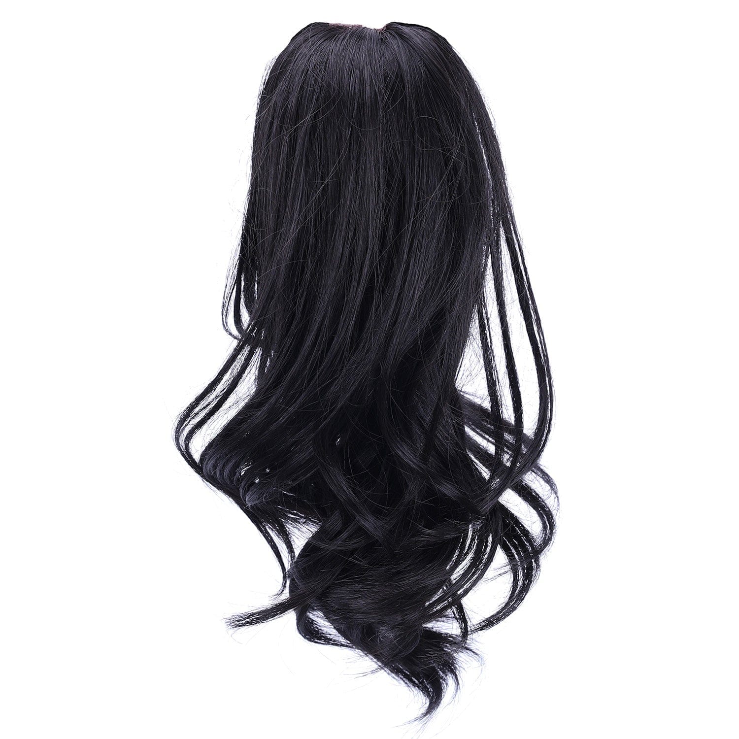 Black JuvaBun Claw Clip Wavy Ponytail Extension 12'' MW08-Black JuvaBun