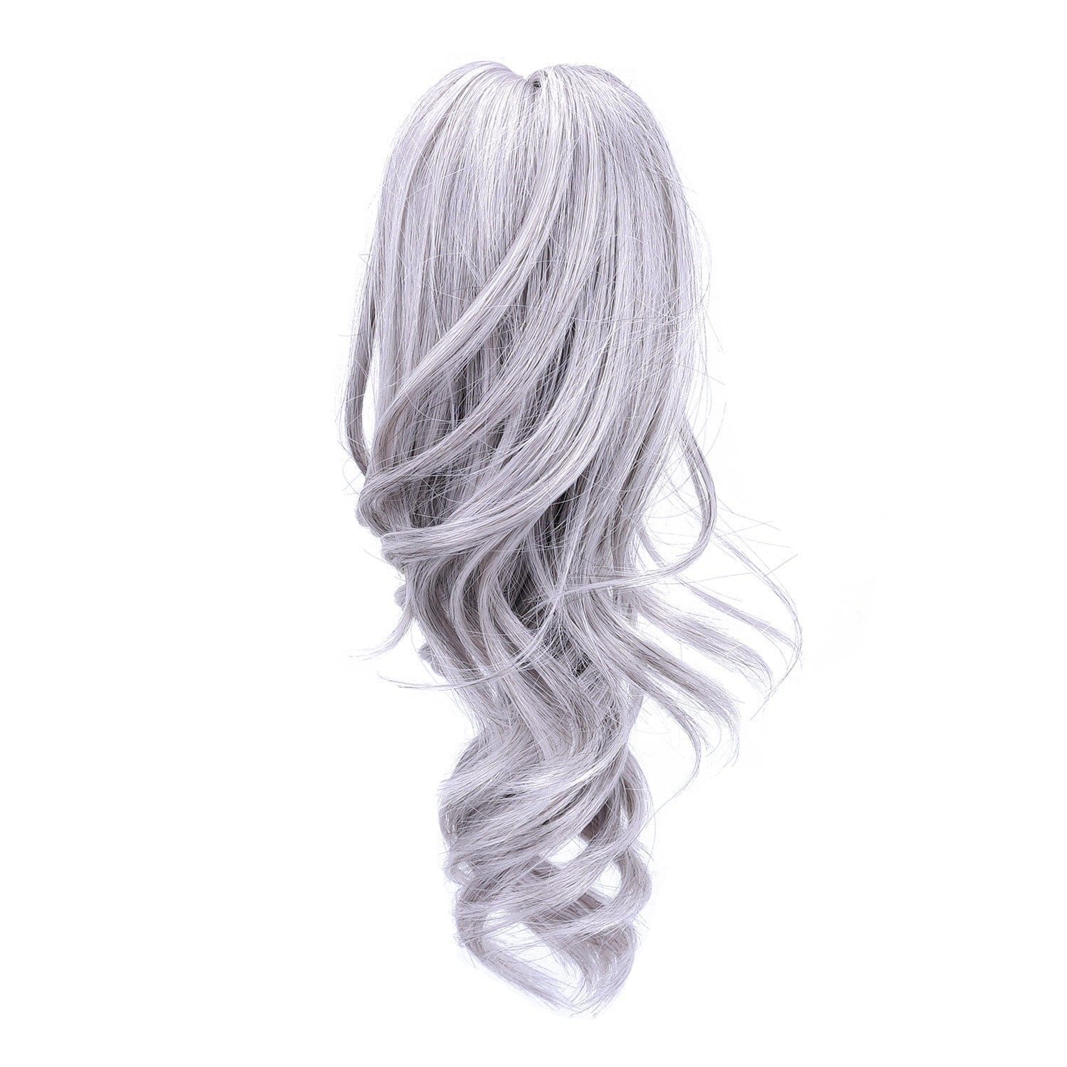 Light Gray JuvaBun Claw Clip Wavy Ponytail Extension 12'' MW08-Light Gray JuvaBun