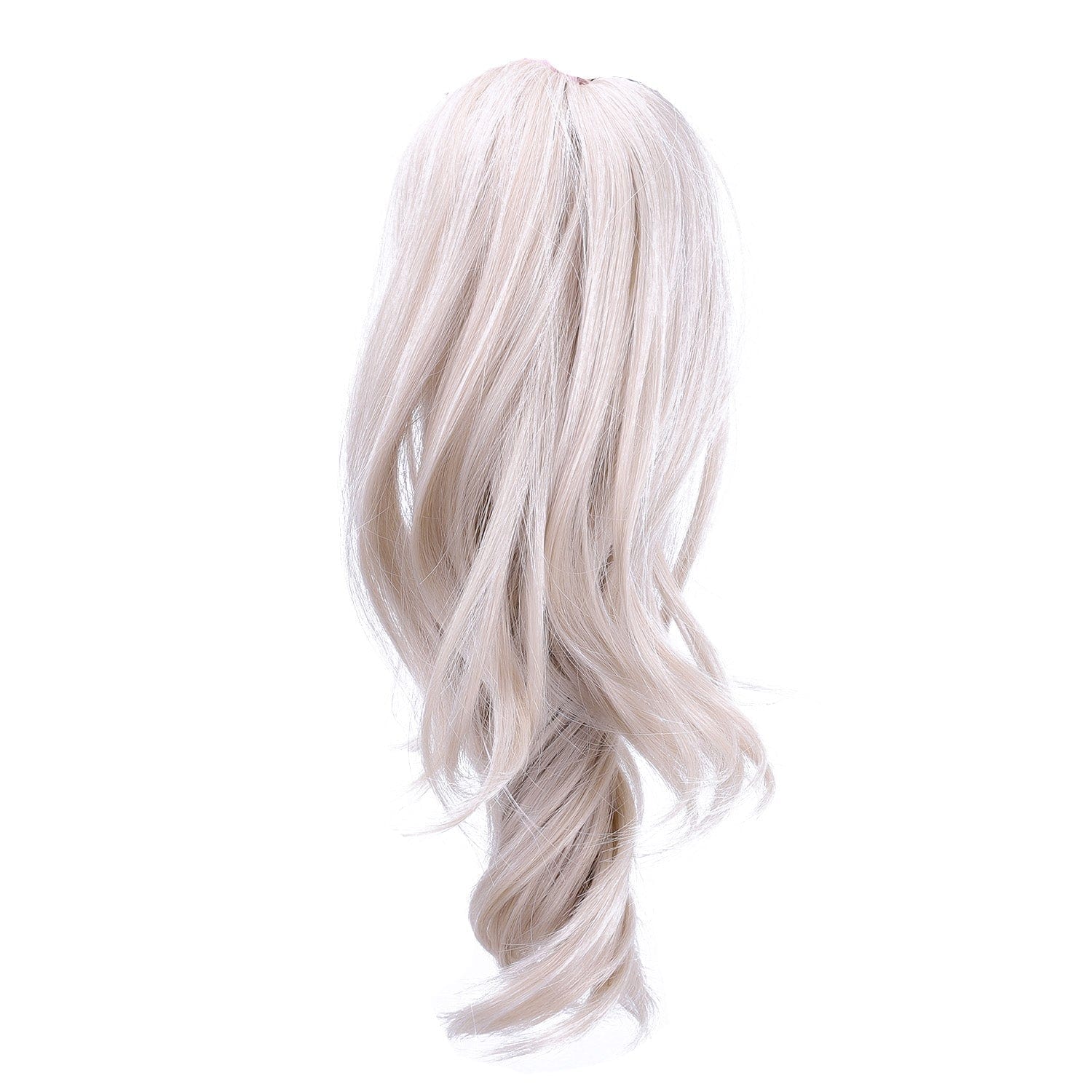 Platinum Blonde JuvaBun Claw Clip Wavy Ponytail Extension 12'' MW08-Platinum Blonde JuvaBun