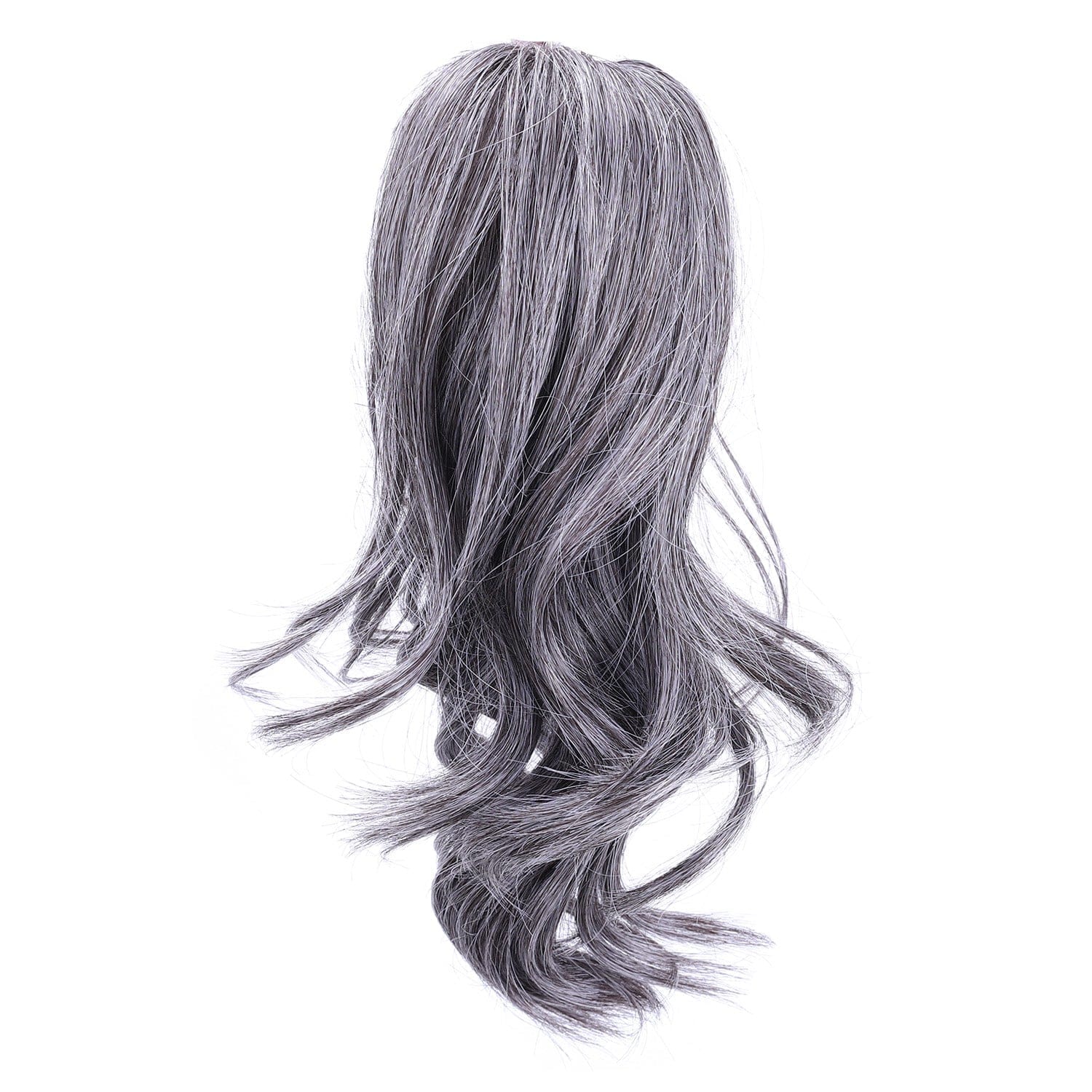 Salt And Pepper JuvaBun Claw Clip Wavy Ponytail Extension 12'' MW08-Salt and Pepper JuvaBun