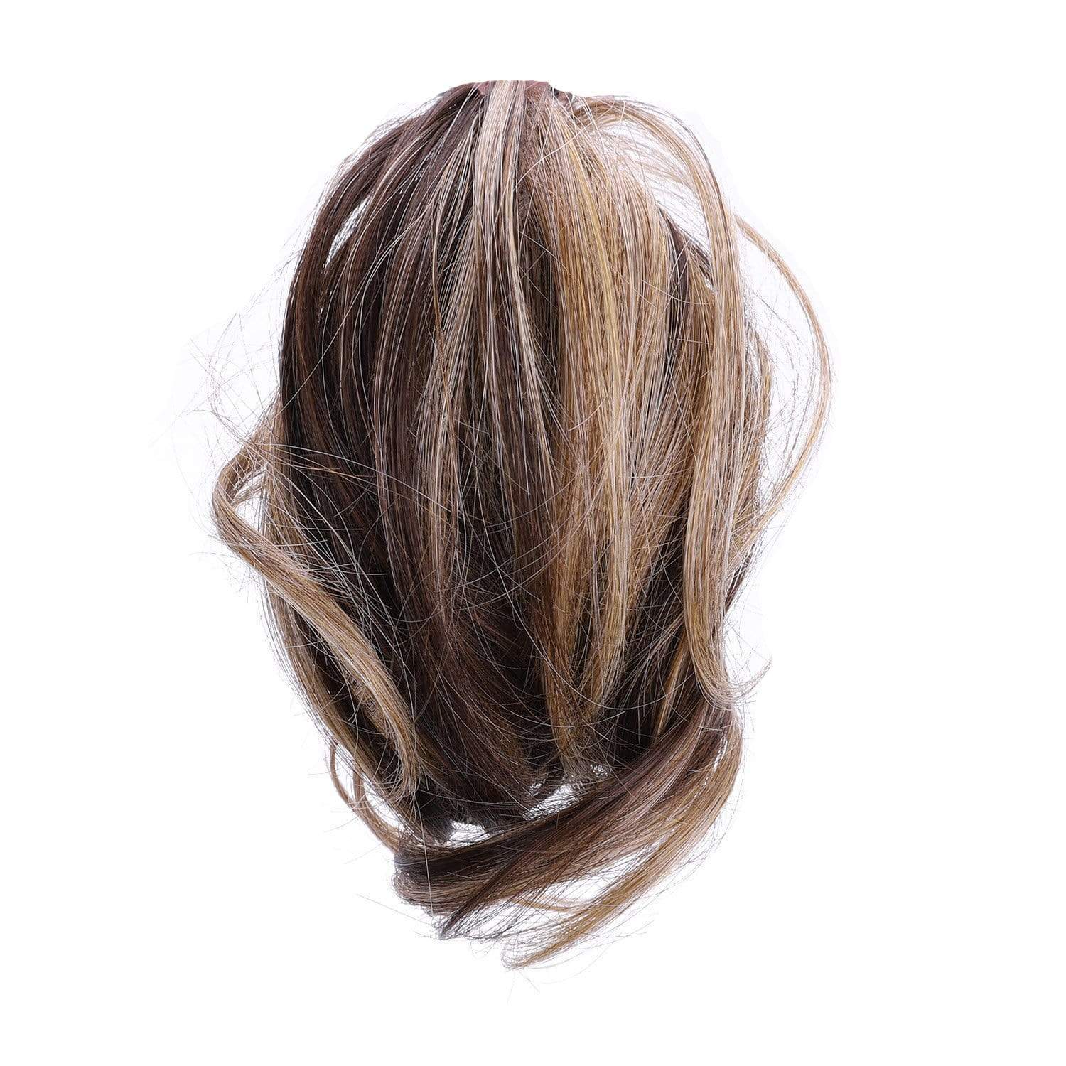 Brownish Blonde JuvaBun Claw Clip Wavy Ponytail Extension MW01- Brownish Blonde JuvaBun