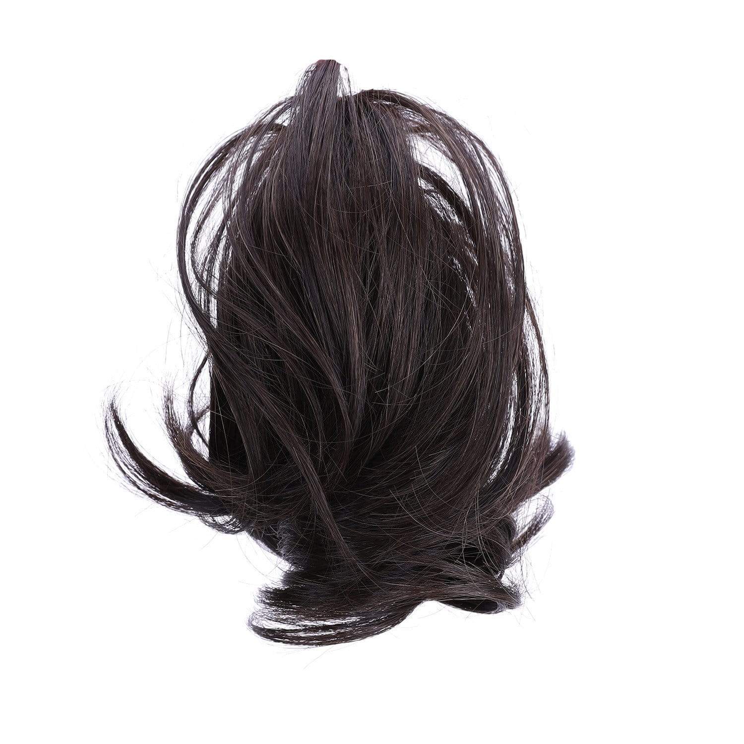 Dark Brown JuvaBun Claw Clip Wavy Ponytail Extension MW01-Dark Brown JuvaBun