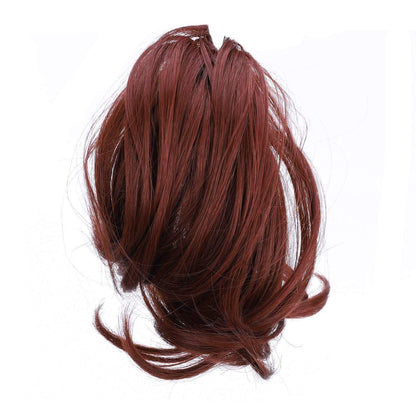 Dark Red JuvaBun Claw Clip Wavy Ponytail Extension MW01-Dark Red JuvaBun