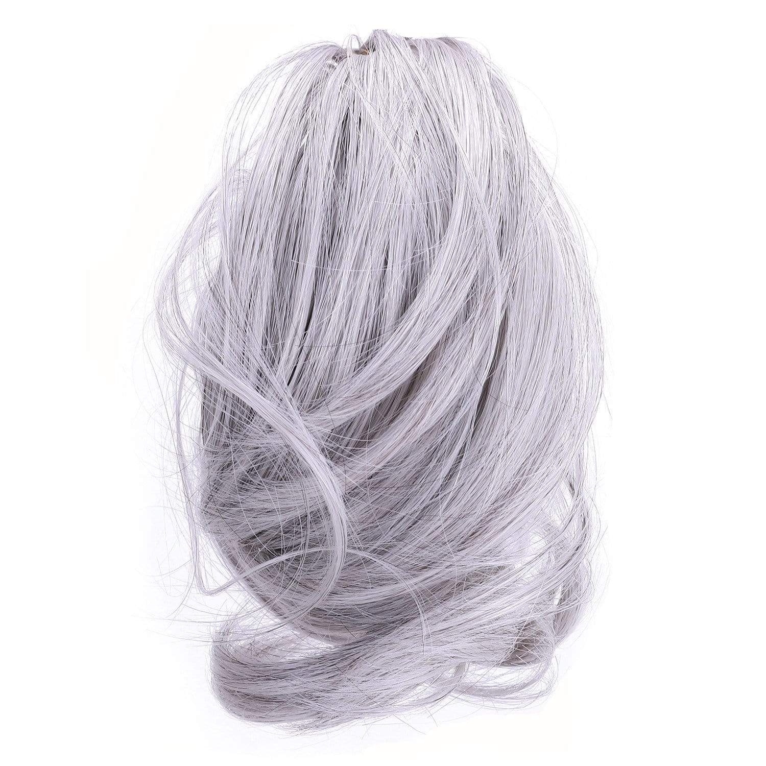 Light Gray JuvaBun Claw Clip Wavy Ponytail Extension MW01-Light Grey JuvaBun