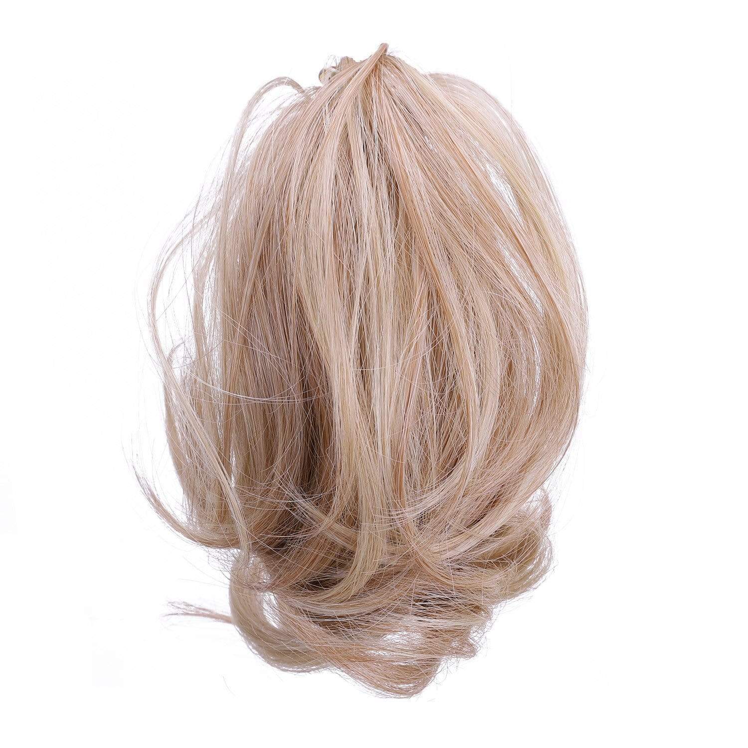 Gold JuvaBun Claw Clip Wavy Ponytail Extension MW01-Medium Blonde JuvaBun