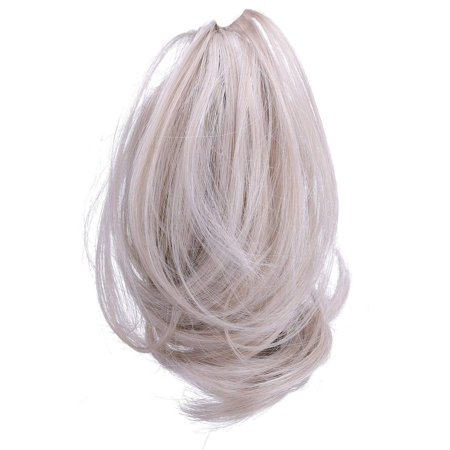 Platinum Blonde JuvaBun Claw Clip Wavy Ponytail Extension MW01-PLatinum Blonde JuvaBun