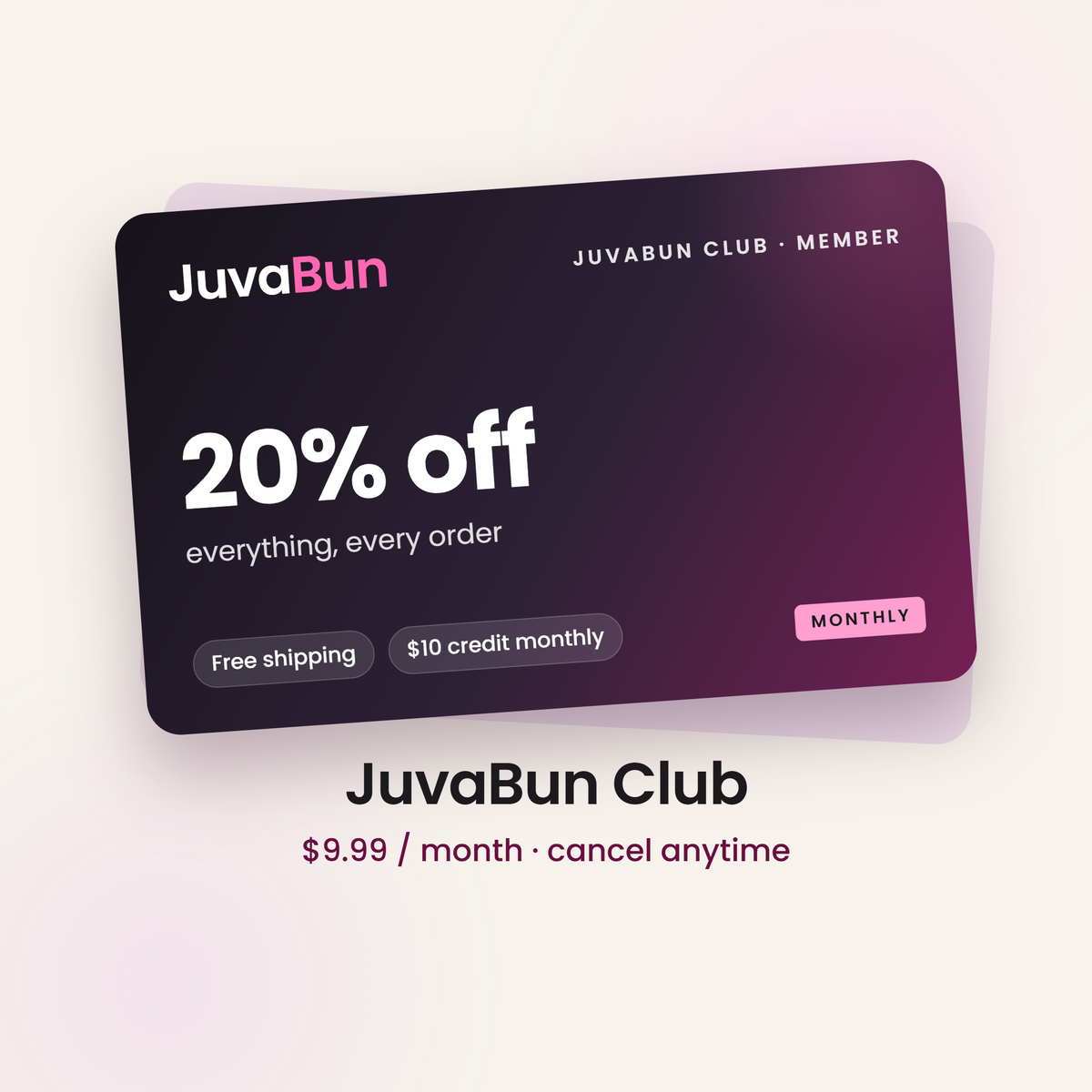 JuvaBun Club member card