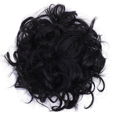 Black JuvaBun Curled Clip-in Bun FQ07-Black JuvaBun