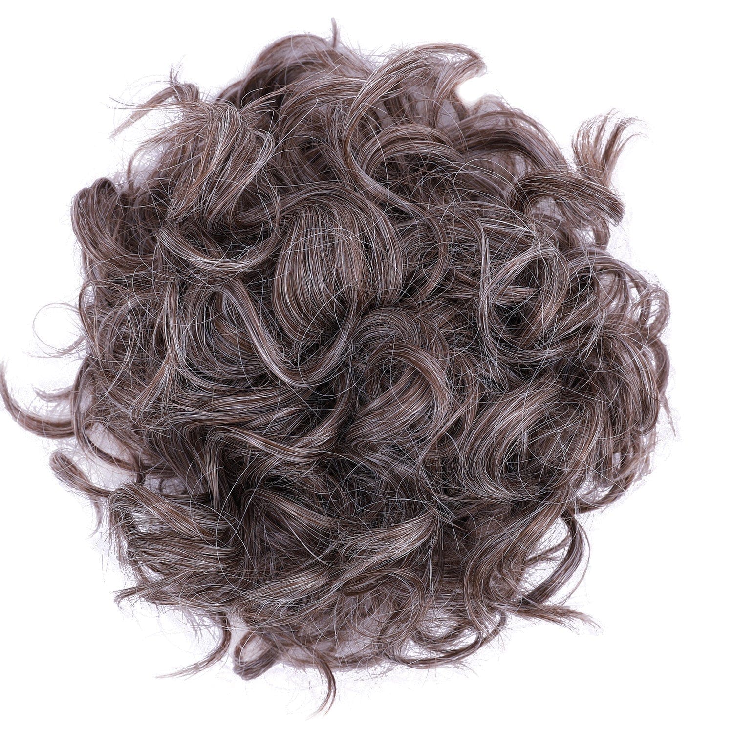 Brownish Gray JuvaBun Curled Clip-in Bun FQ07-Brownish Gray JuvaBun