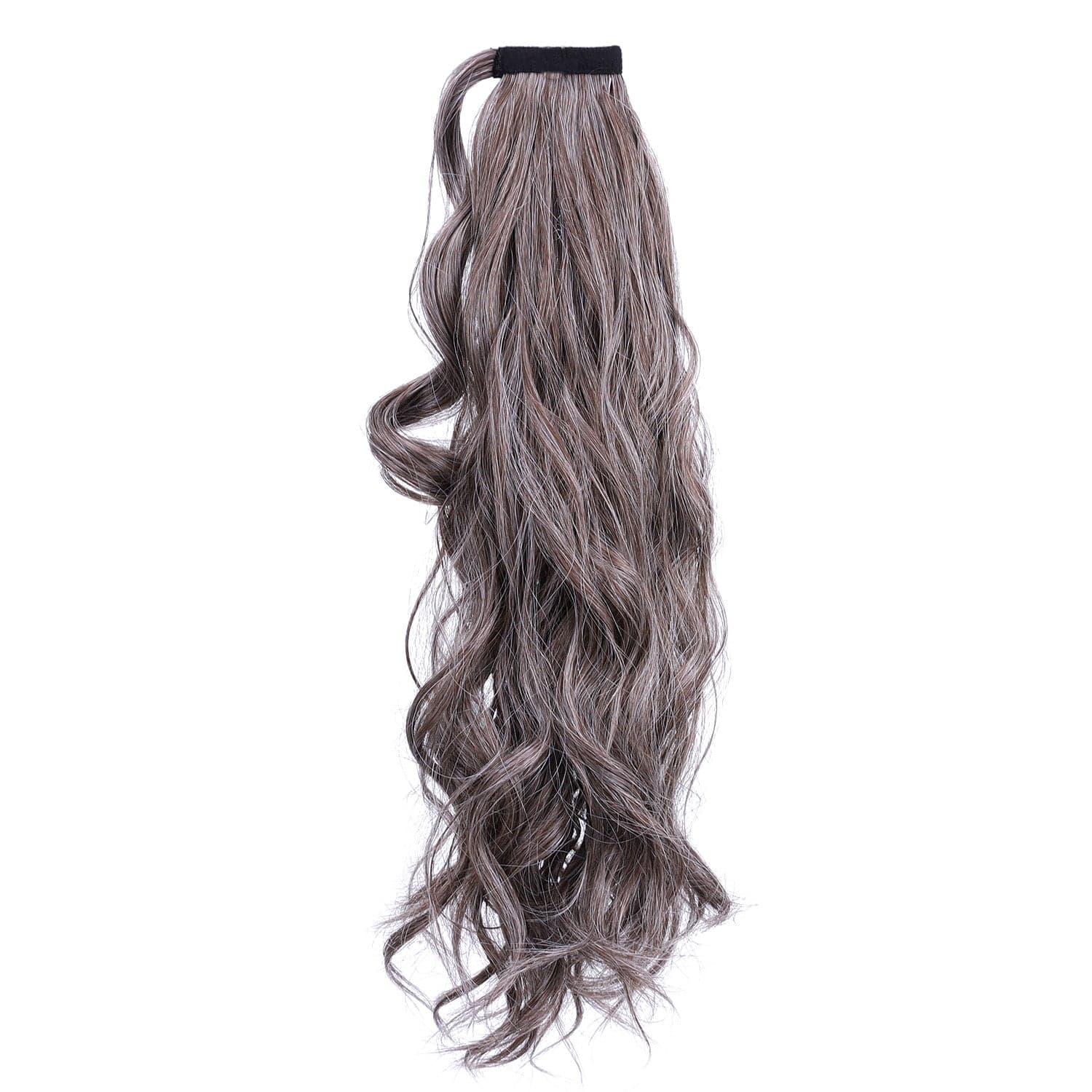 Brownish Gray JuvaBun Curly Magic Ponytail Extension MP02- Brownish Gray JuvaBun