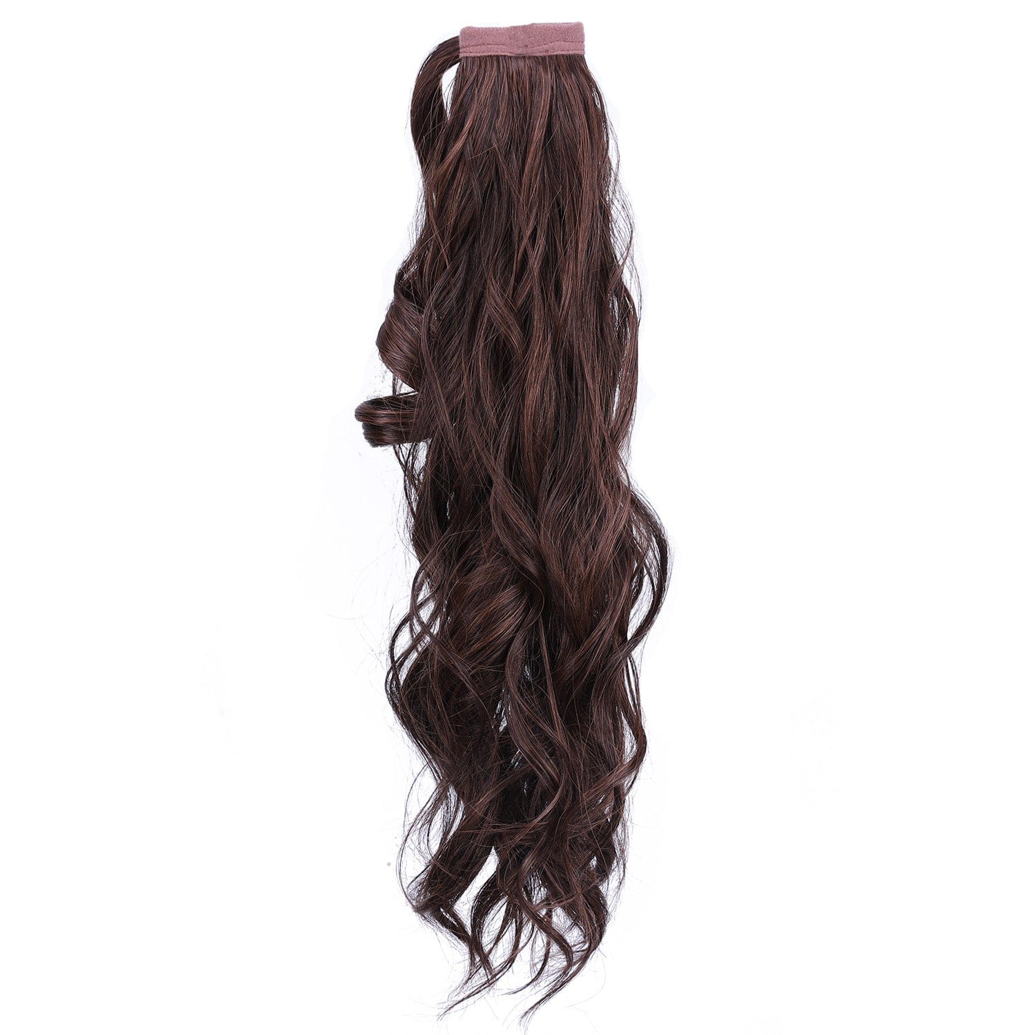 Medium Brown JuvaBun Curly Magic Ponytail Extension MP02 - Medium Brown JuvaBun