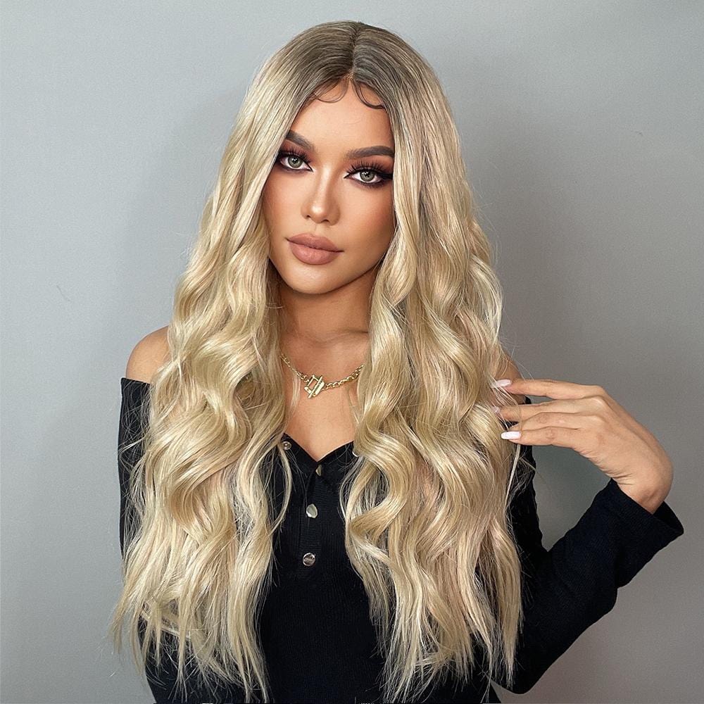 JuvaBun Long Natural Wavy Blonde Wig Natural Wavy Blonde JuvaBun