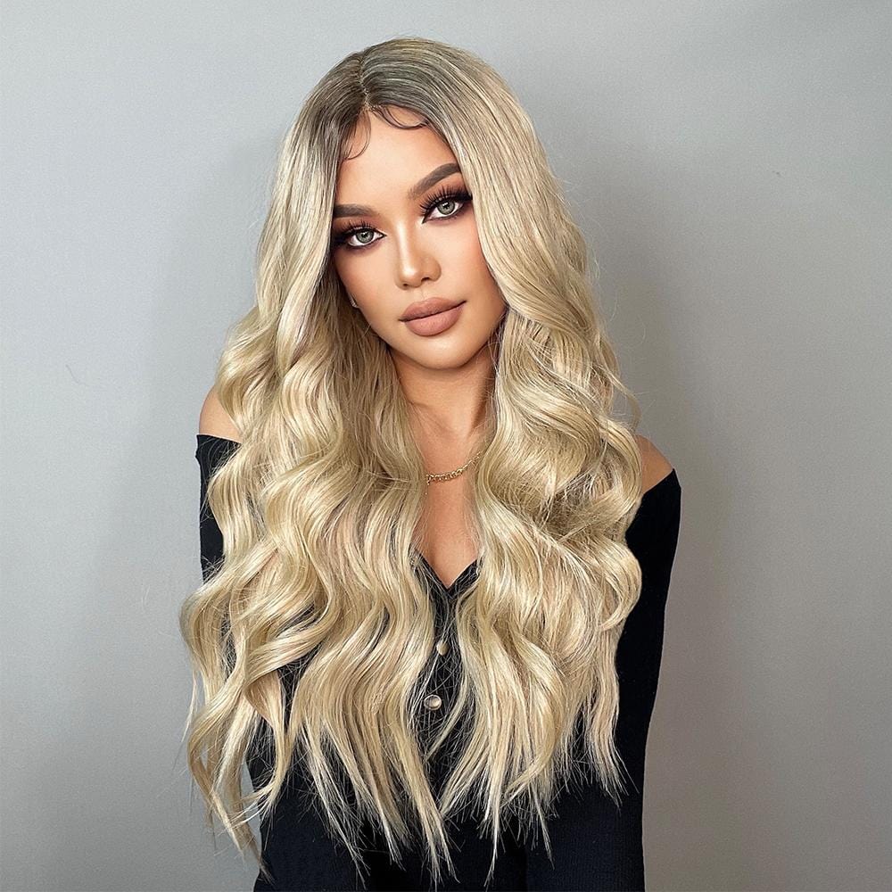 JuvaBun Long Natural Wavy Blonde Wig Natural Wavy Blonde JuvaBun