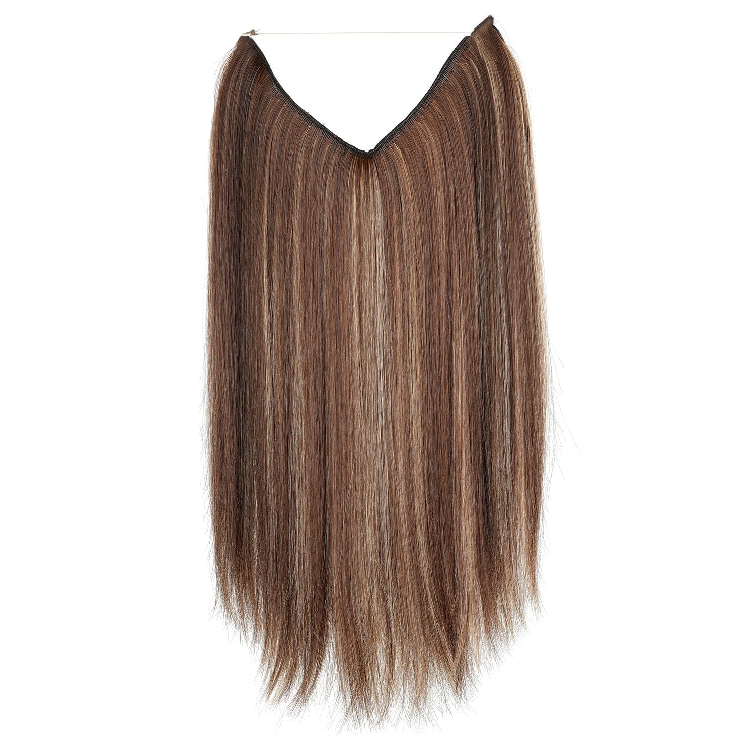 Brownish Blonde JuvaBun Straight Halo 18'' HE01-Brownish Blonde JuvaBun