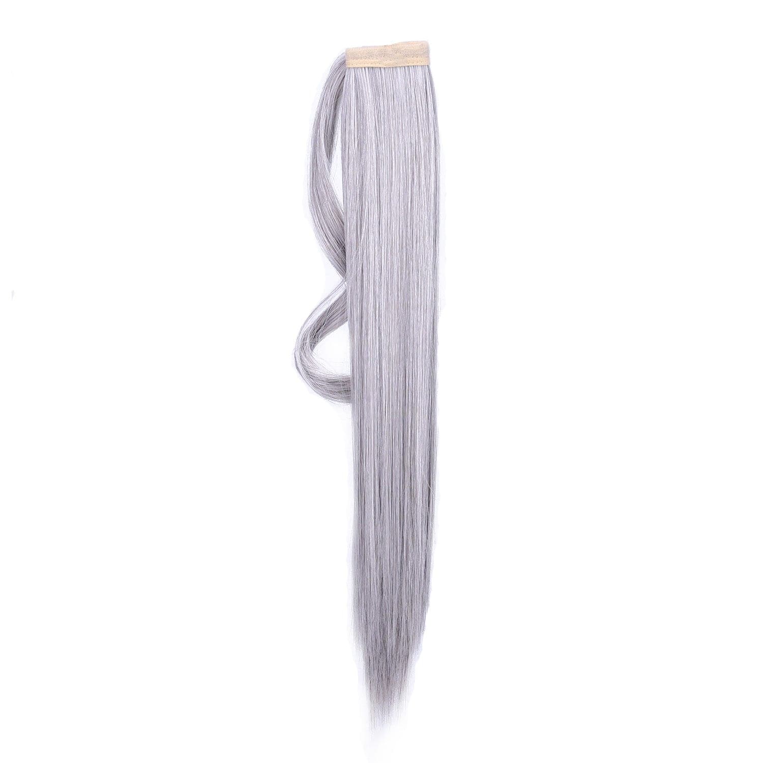 Light Gray JuvaBun Straight Magic Ponytail MP03 - Light Gray JuvaBun