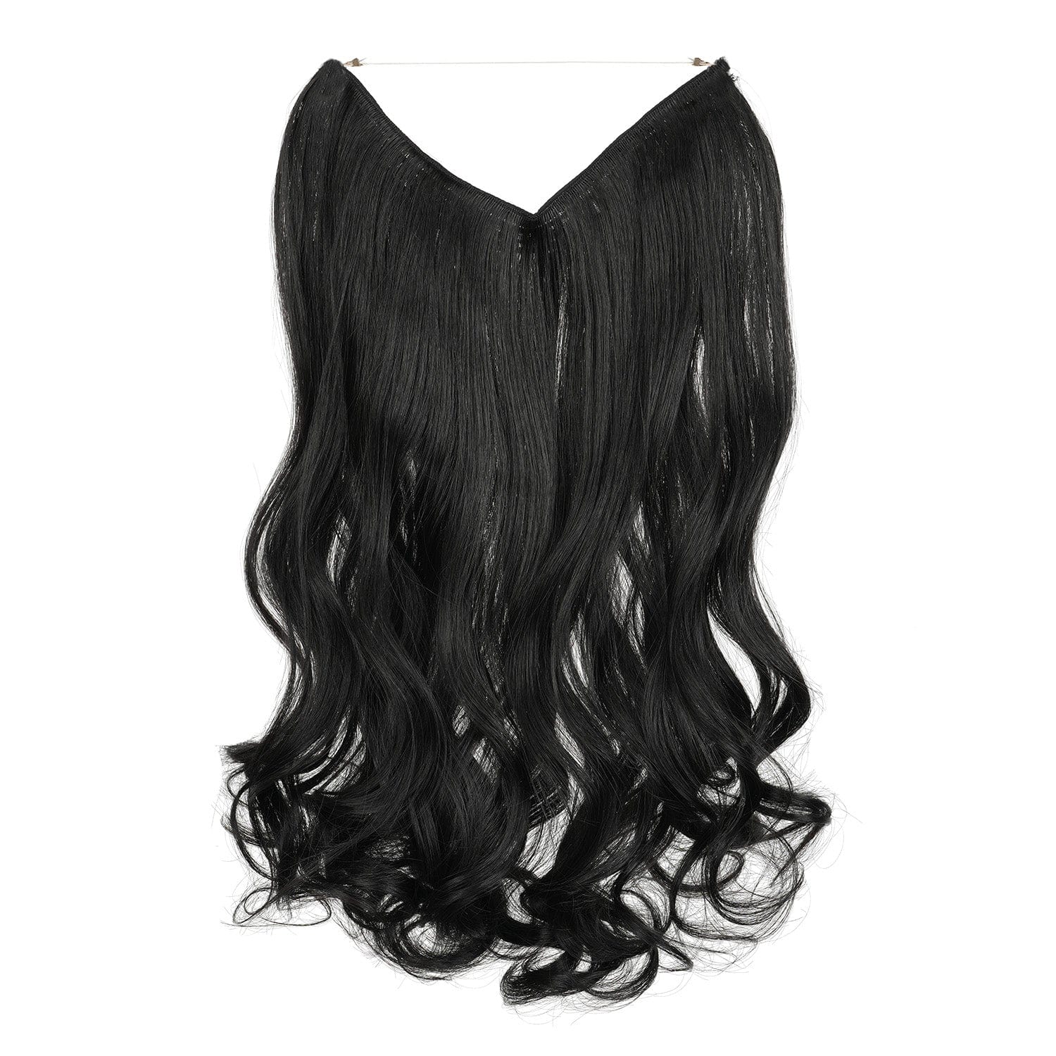 Black JuvaBun Wavy Halo 18'' HE02-Black JuvaBun