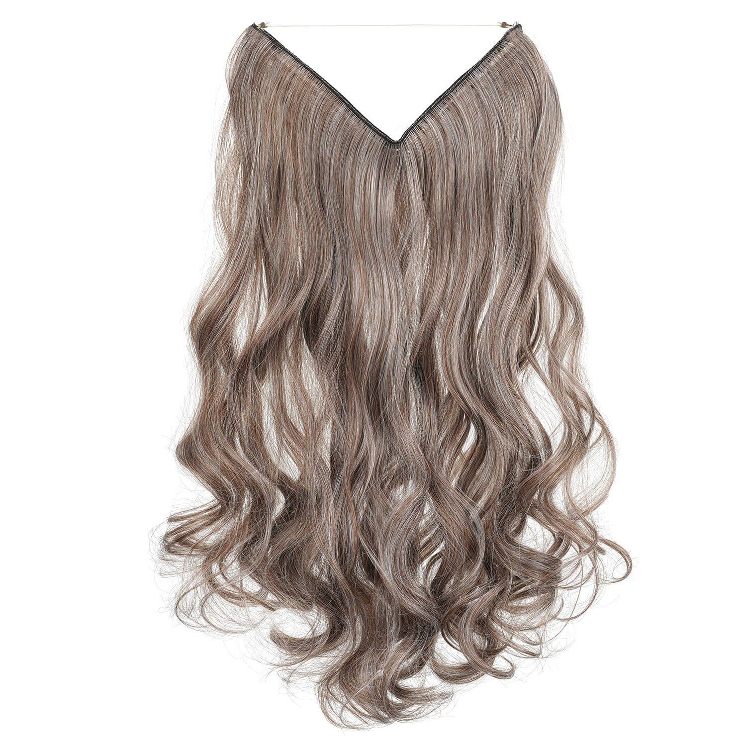 Brownish Gray JuvaBun Wavy Halo 18'' HE02-Brownish Gray JuvaBun