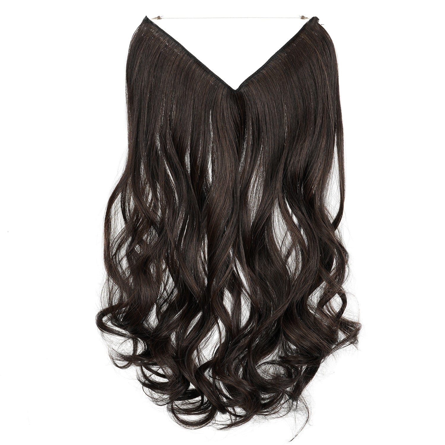 Dark Brown JuvaBun Wavy Halo 18'' HE02-Dark Brown JuvaBun