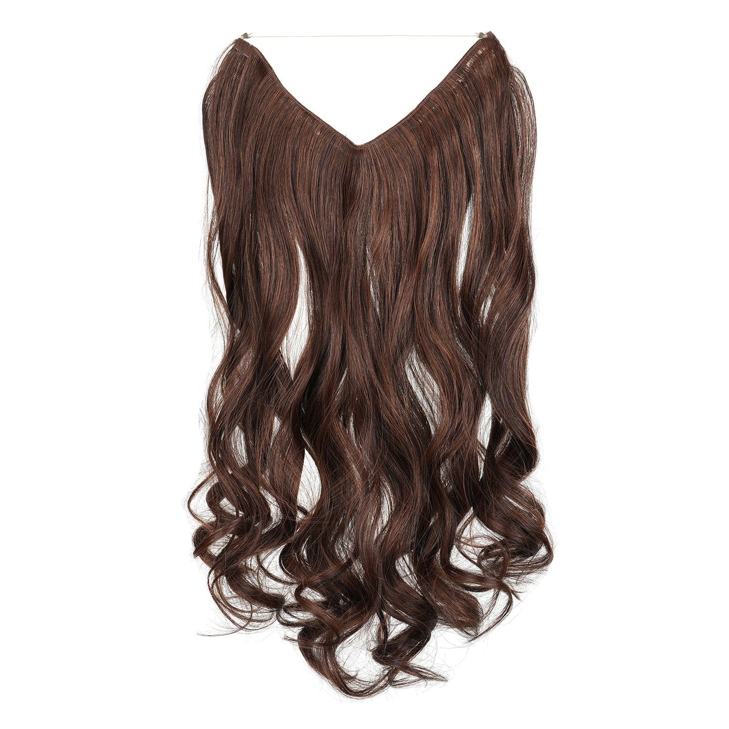 Medium Brown JuvaBun Wavy Halo 18'' HE02-Medium Brown JuvaBun