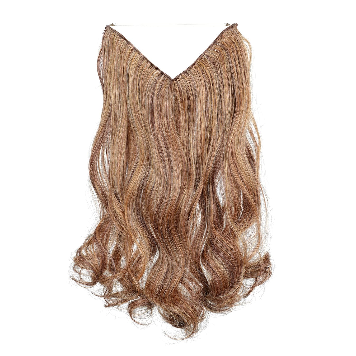 Reddish Blonde JuvaBun Wavy Halo 18'' HE02-Reddish Blonde JuvaBun